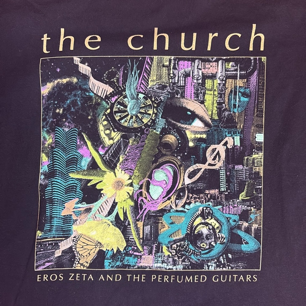 The Church Eros Zeta And The Perfumed Guitars 2024 Tour T-Shirt M Black Concert